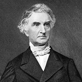 Ein schwarz-weiß Foto von einem Wissenschaftler namens Justus von Liebig