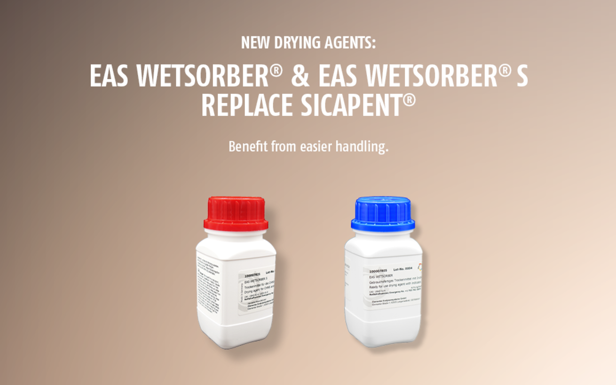 Two new drying agents, EAS WETSORBER® & EAS WETSORBER® S, replace