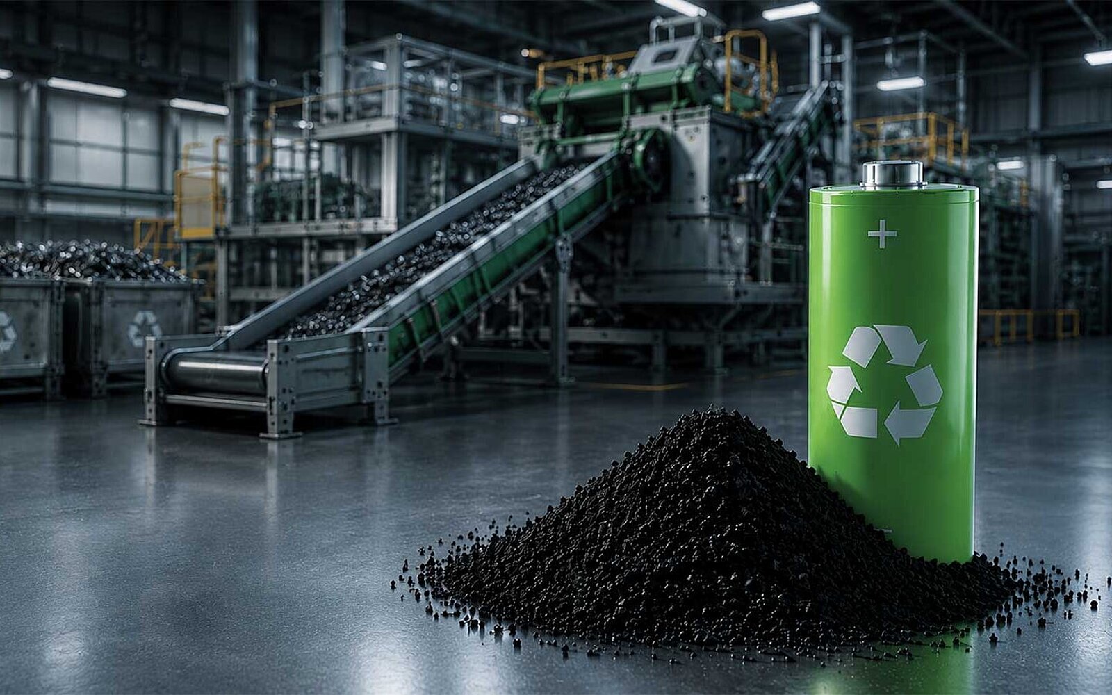 Battery recycling of raw materials