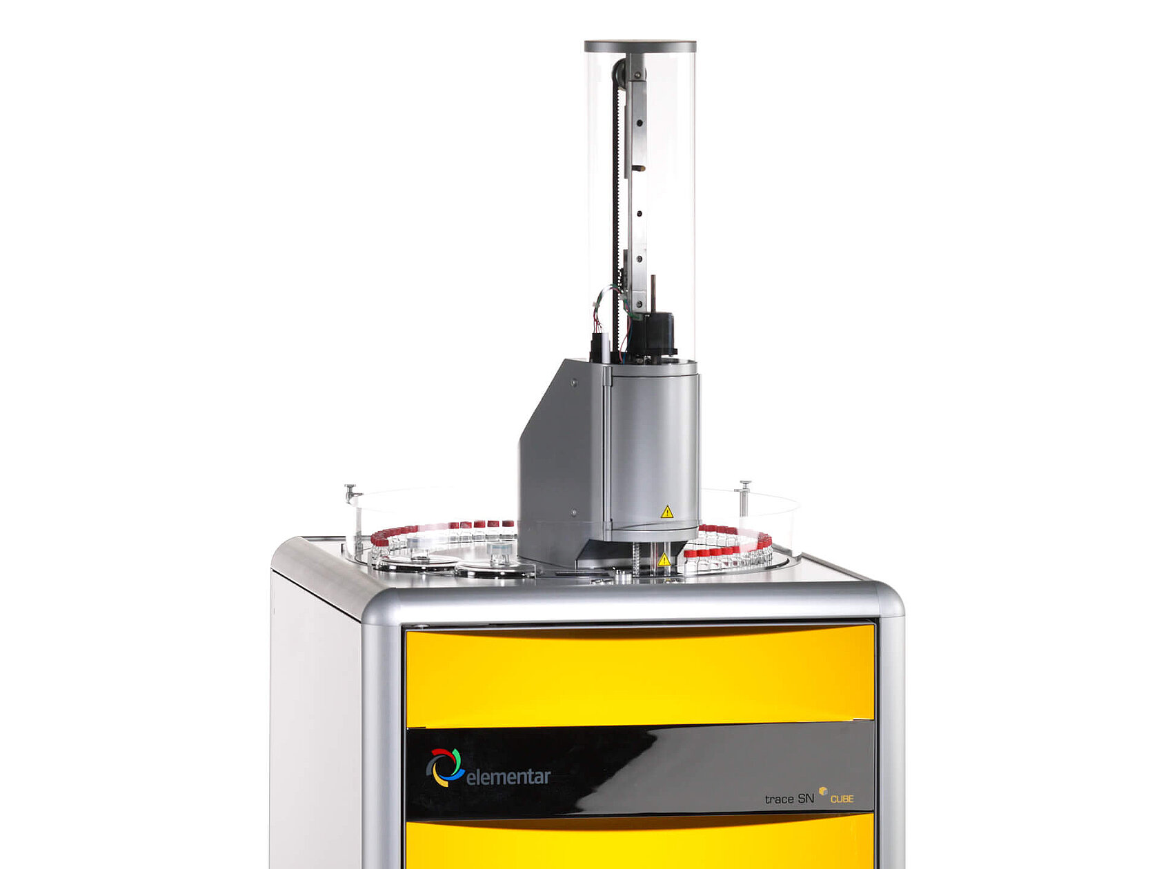 Sulfur and nitrogen analyzer trace SN cube with sample vials