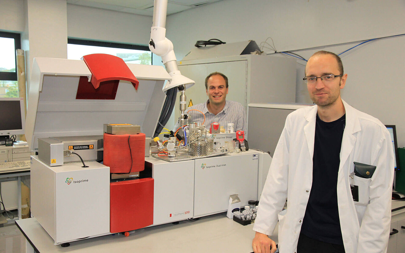 Laboratory of Lancaster University with its IsoPrime100 