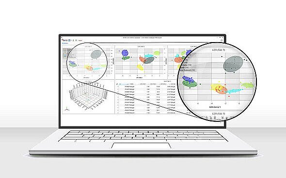 Screenshot of multi-variate analysis with ArDB
