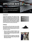 Front page of a document focusing on battery cathode material analysis