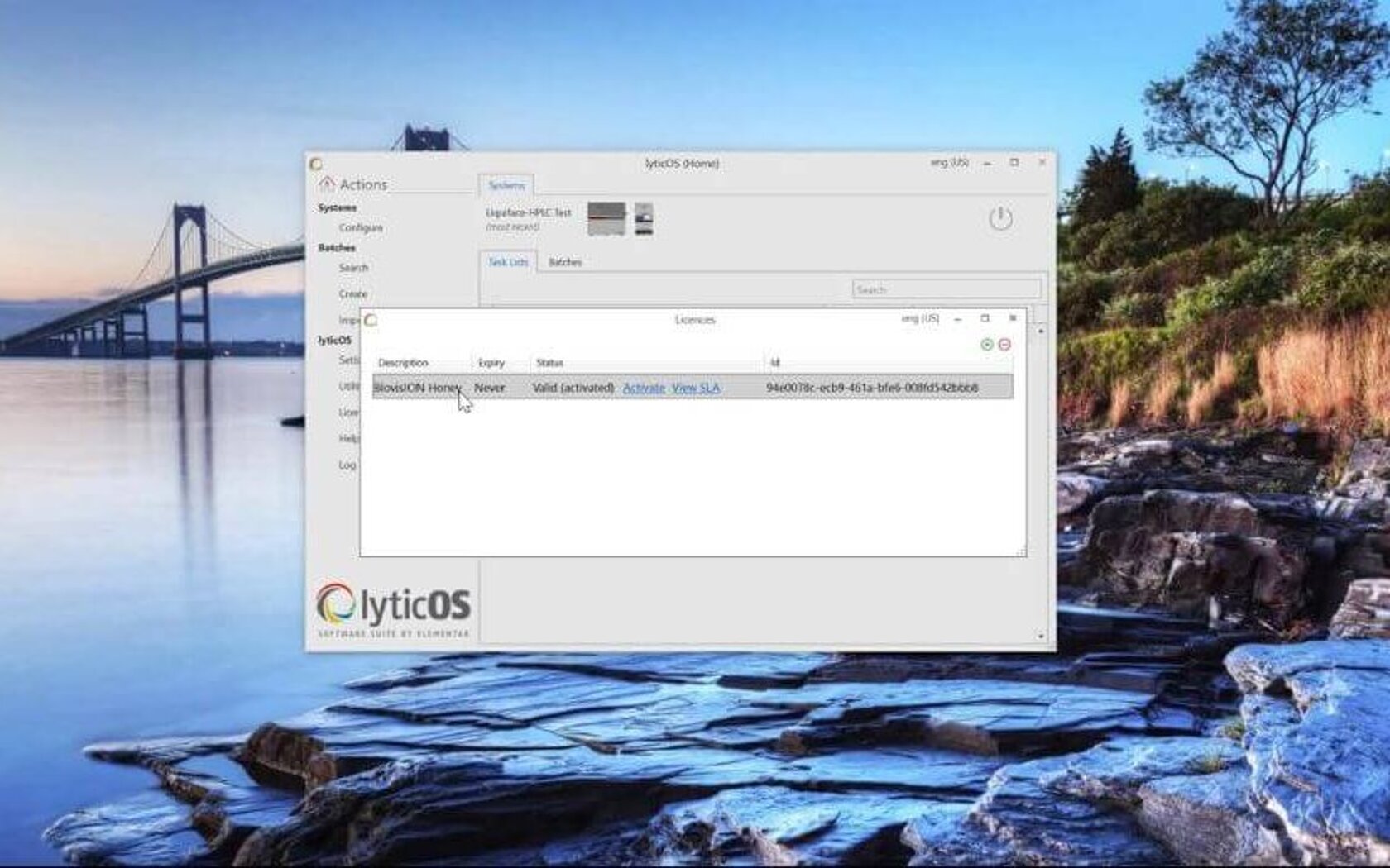 Screenshot with an open window