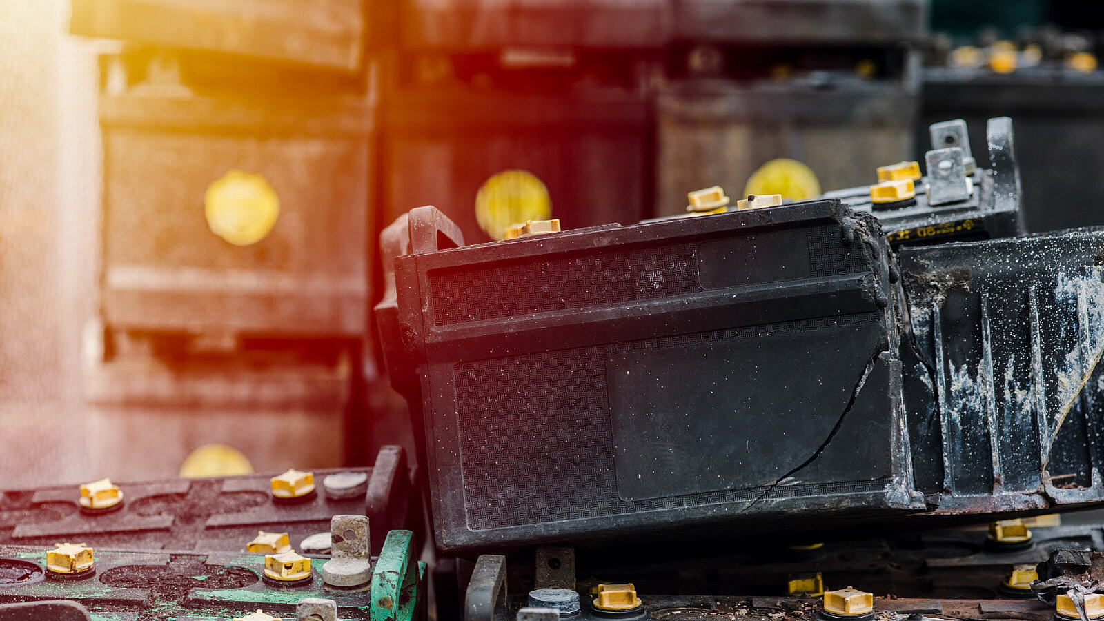 Alte, nicht mehr verwendete Batterien