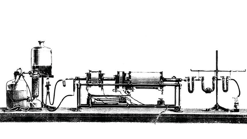First elemental analyzer by Heraeus based on the patent by Max Dennstedt