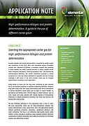 Application Note "High-performance nitrogen and protein determination: A guide to the use of different carrier gases"