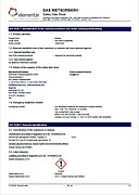 Front page of the Safety Data Sheet