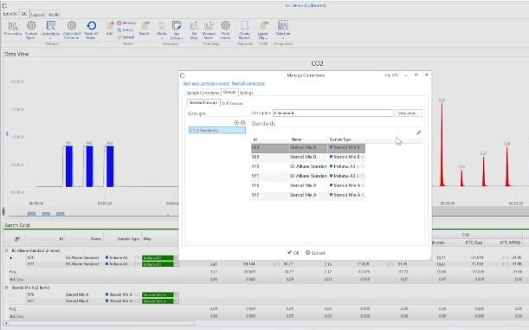 Screenshot of software calibration