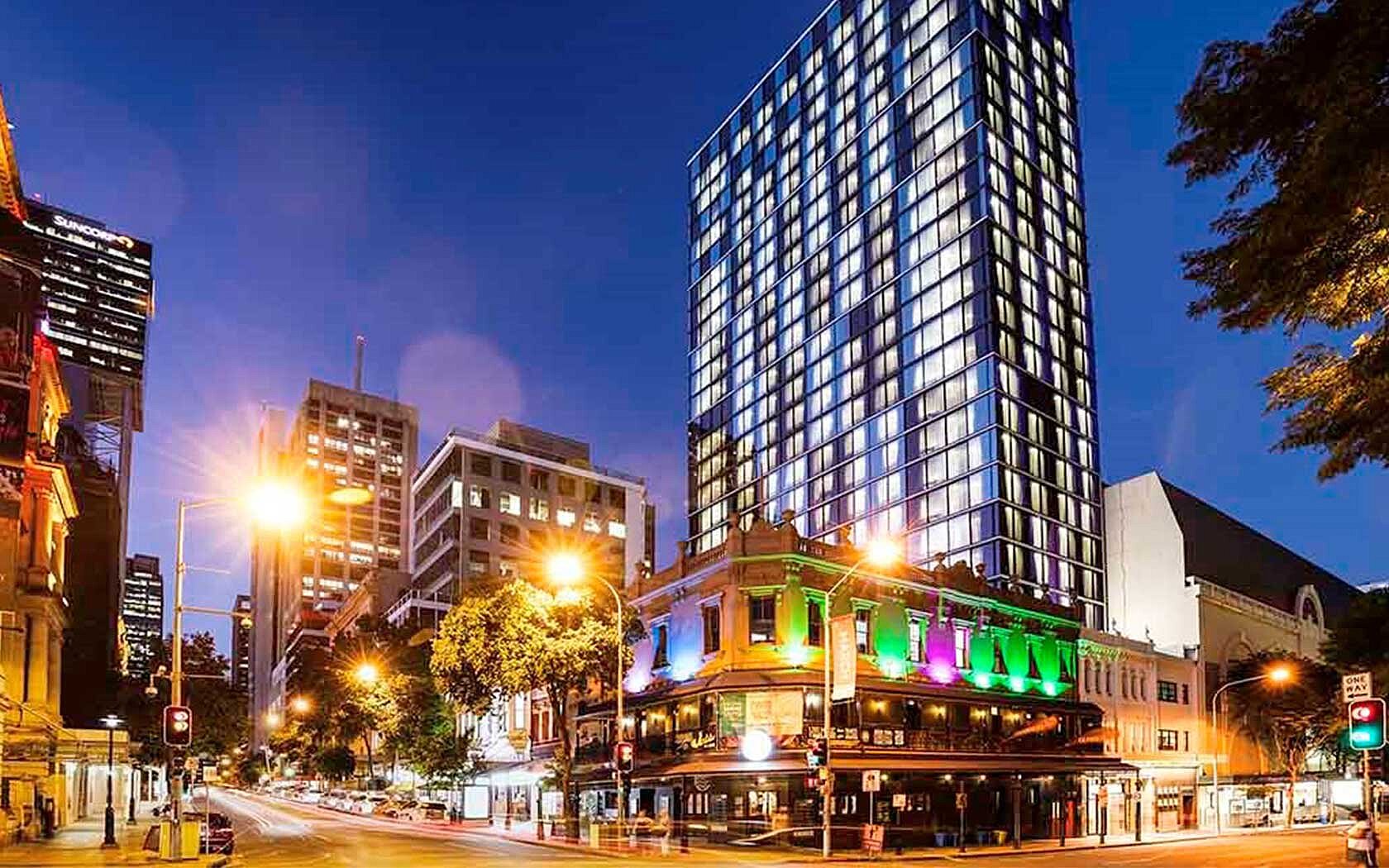 Lightened hotel building