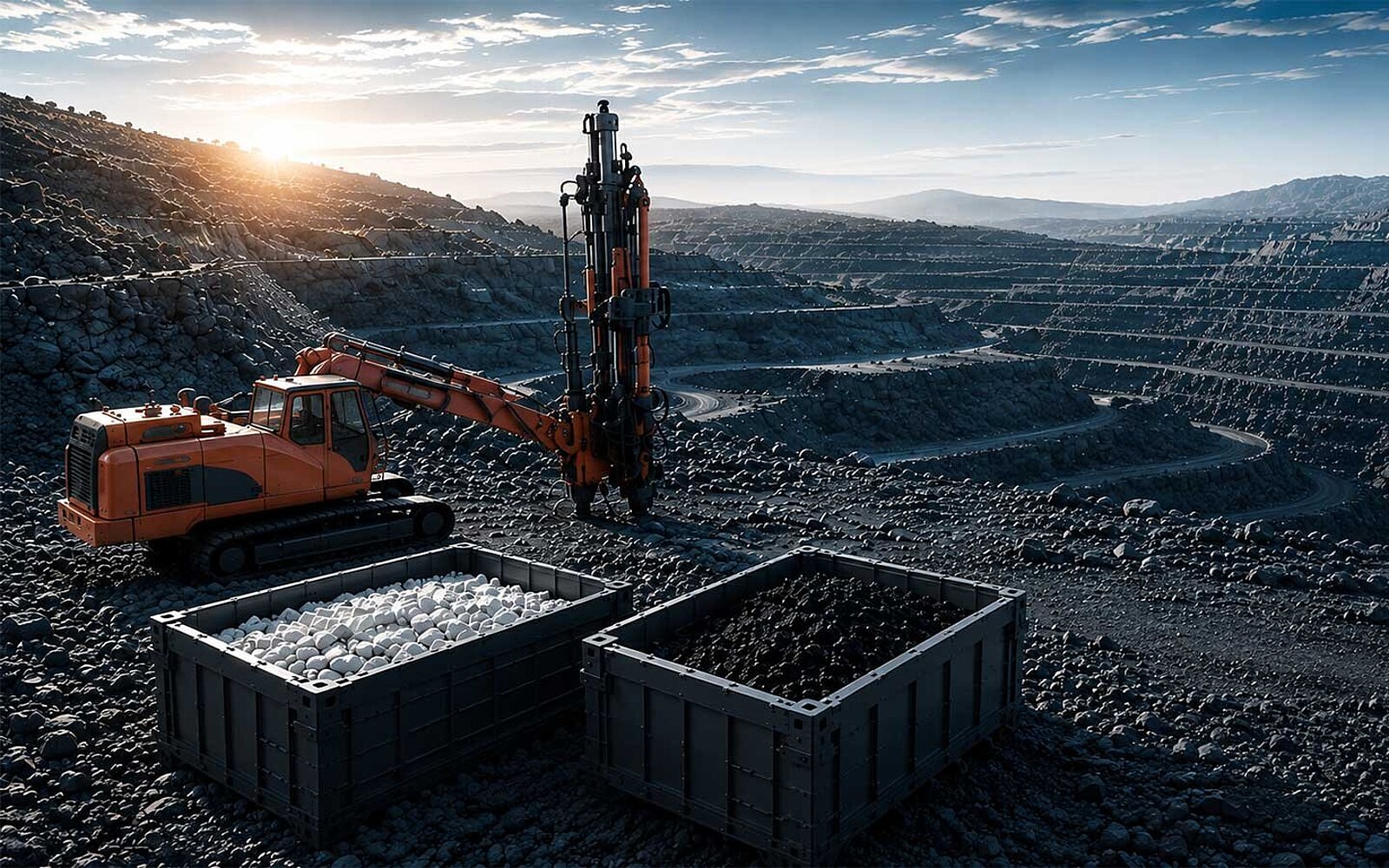 Mining of battery materials