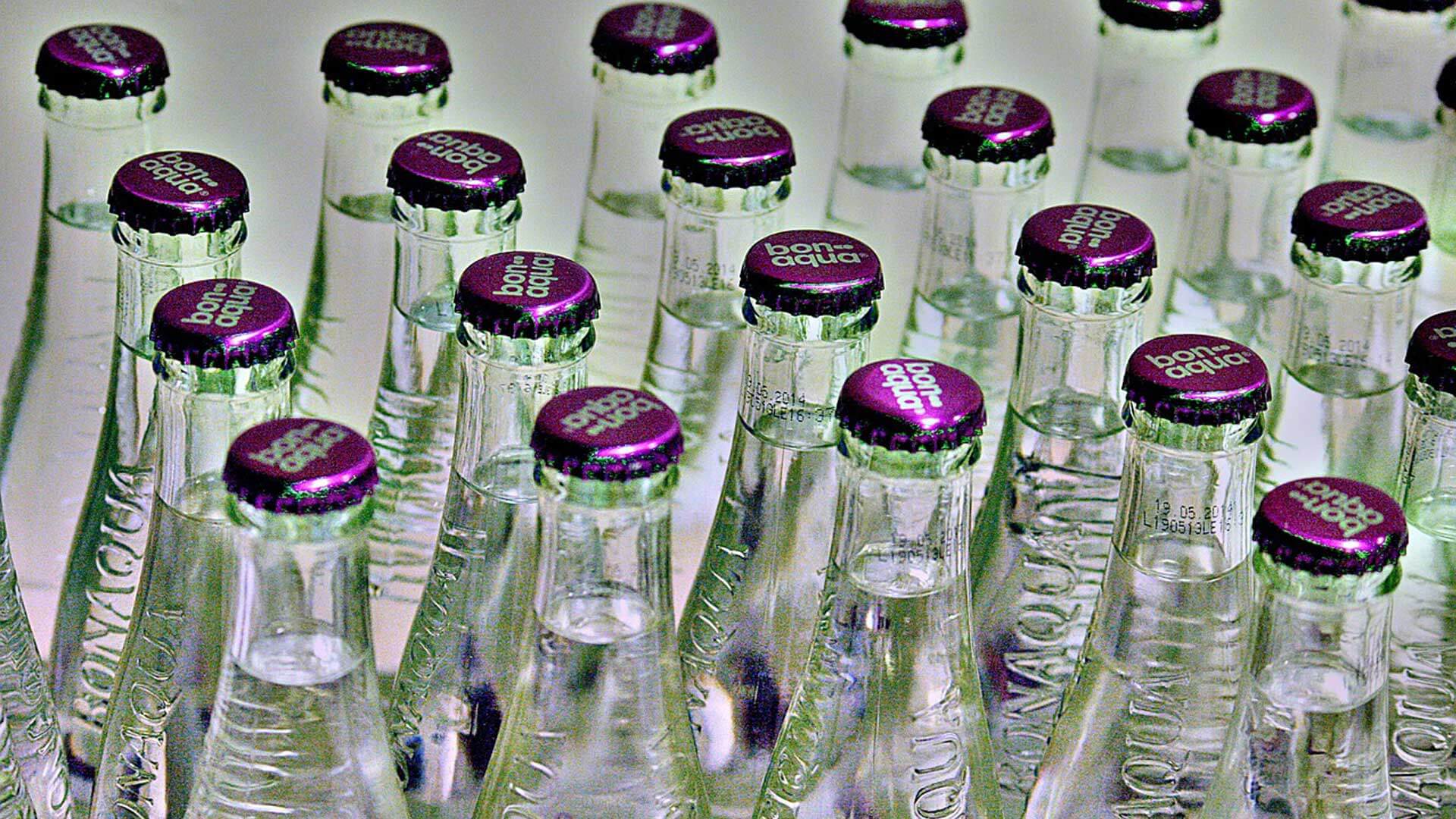 Bottles of mineral water