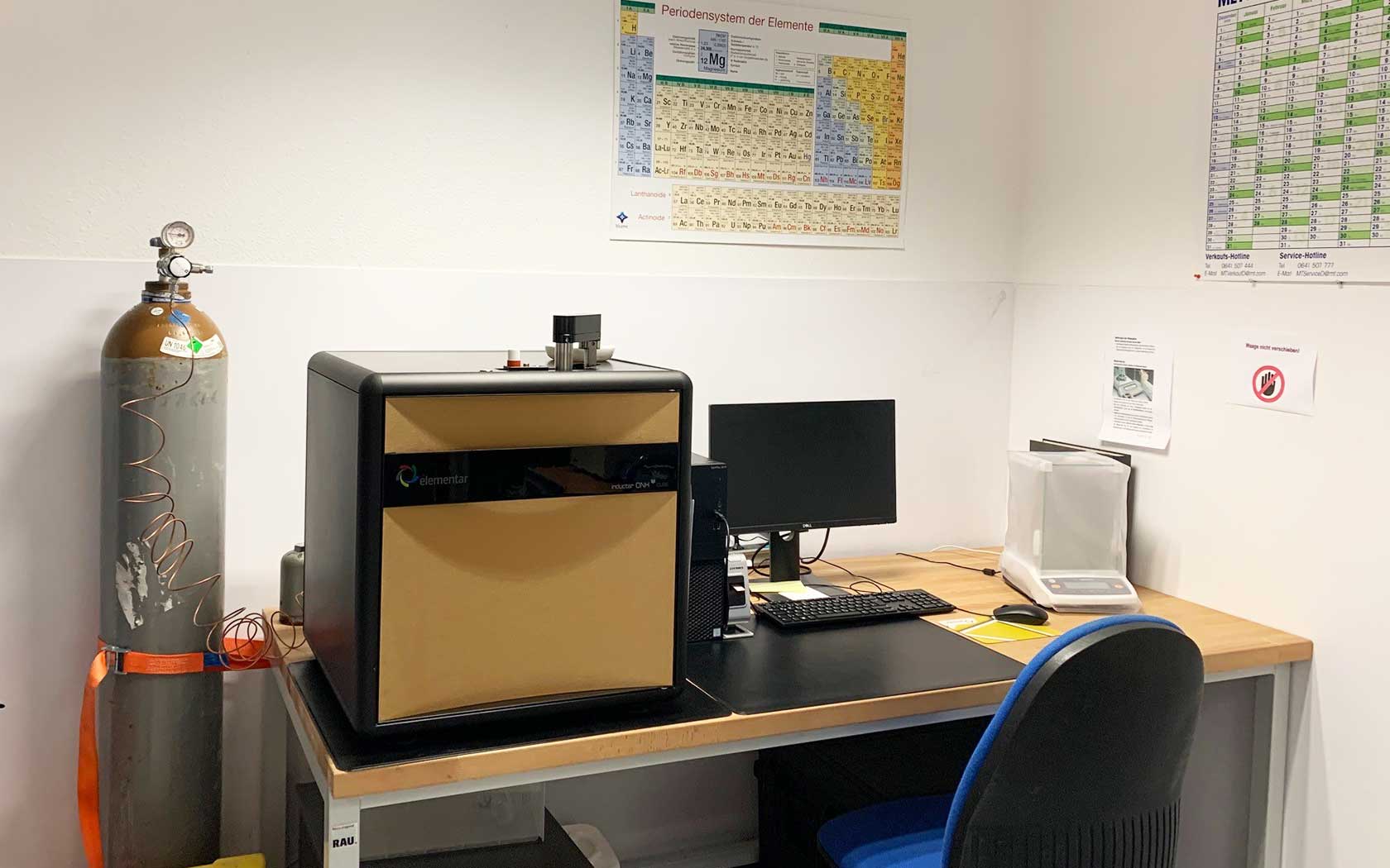 Elemental analyzer inductar® ONH cube at the ProCon facility